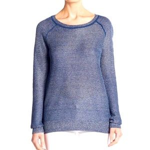 VINCE open knit linen blend sweater